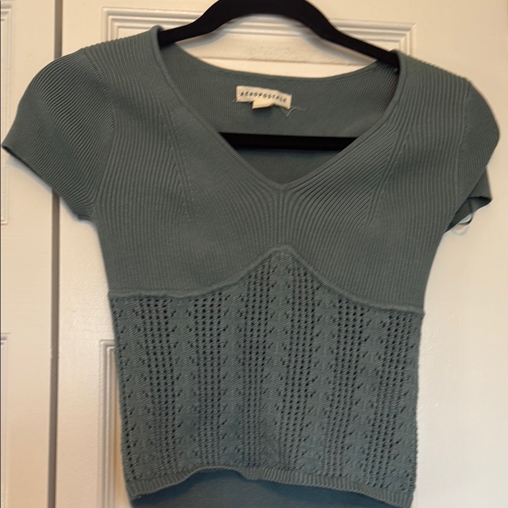 Aeropostale Green Knit Top